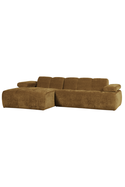 377464 H 02 VS WE Mojo chaise longue links geweven ribstof honinggeel FA PS