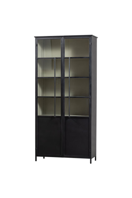 375041 Z 01 VS WE Exhibit XL 2 deurs vitrinekast metaal zwart SA