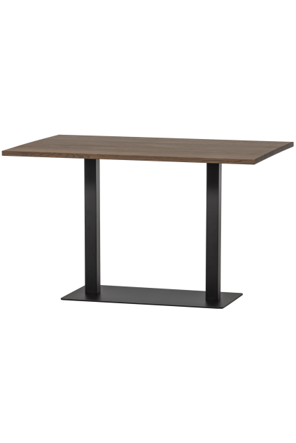 TB RH VL24 1190x0790 377346 02 VS FA Tafelblad recht vingerlas120x80cm cashmere brown Bistro dubbele vierkante buisvoet