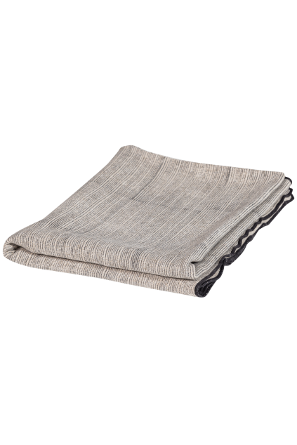 801374 Z 01 VS BP Unique plaid met streep zwart off white 130x170cm SA