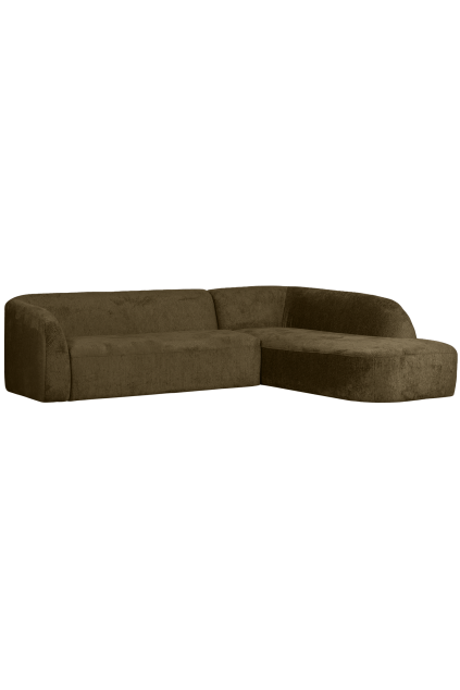 801251 BO 02 VS BP Sloping hoekbank rechts structure velvet bonsai SA