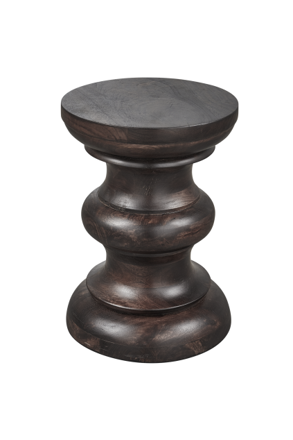 377475 D 01 VS WE Jonah bijzettafel hout donkerbruin 42xO30cm FA