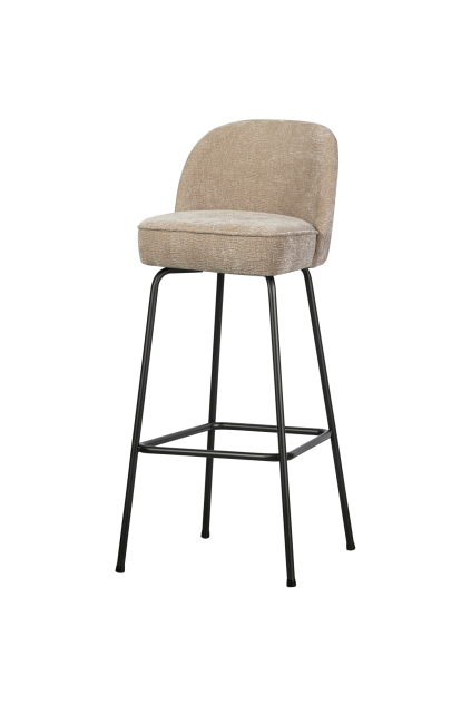 800293 SA 02 VS BP Vogue barstoel 80cm 3D chenille donker zand SA