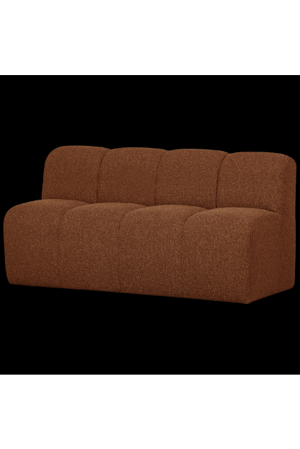 377462 RM 02 VS WE Mojo bankje 160cm met rugleuning boucle roest bruin melange SA