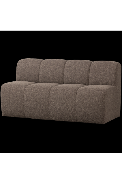 377462 BM 01 VS WE Mojo eetbankje 164cm met rugleuning boucle bruin melange FA