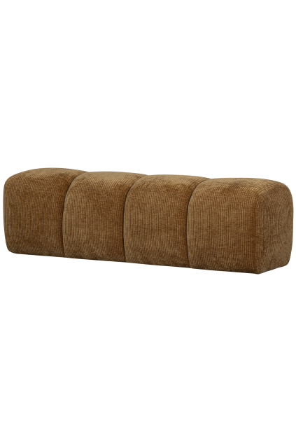 377461 H 02 VS WE Mojo bankje 160cm geweven ribstof honing geel SA