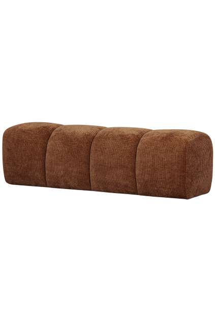 377461 R 02 VS WE Mojo bankje 160cm geweven ribstof roest bruin SA
