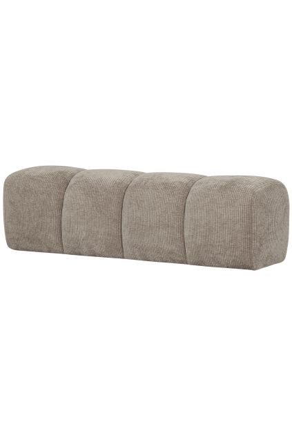 377461 D 02 VS WE Mojo bankje 160cm geweven ribstof donker zand SA