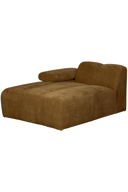 377459 H 02 VS WE Mojo chaise longue element links geweven ribstof honig geel