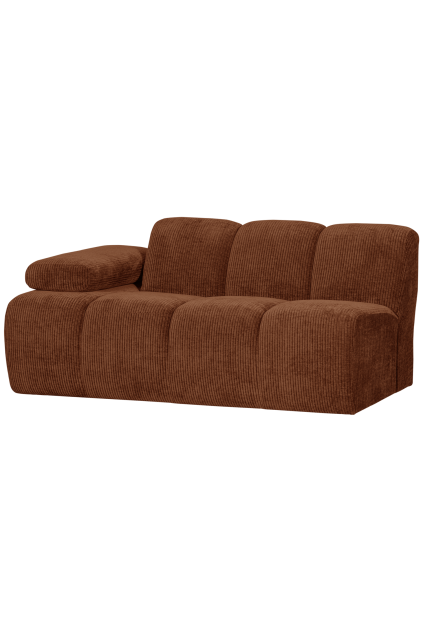 377454 R 02 VS WE Mojo 1 5 zits met arm links geweven ribstof roest bruin SA