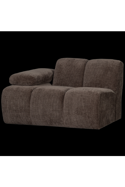 377452 B 02 VS WE Mojo 1 zits met arm links geweven ribstof bruin SA
