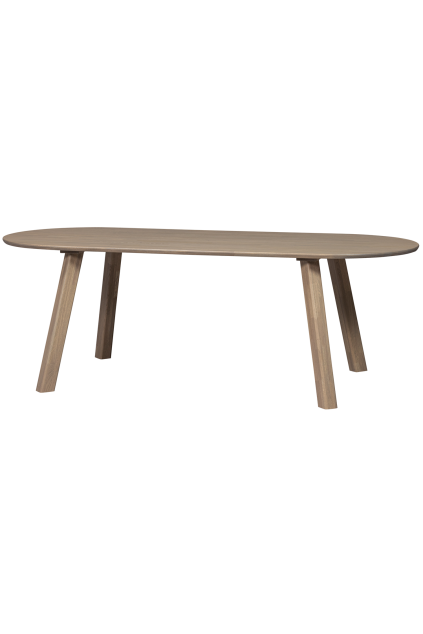 TB OV VL24 2190x0890 375092 PG 02 VS FA Tafelblad ovaal vingerlas 220x90cm Set van 2 Haarlem 4 standen poot pebble grey