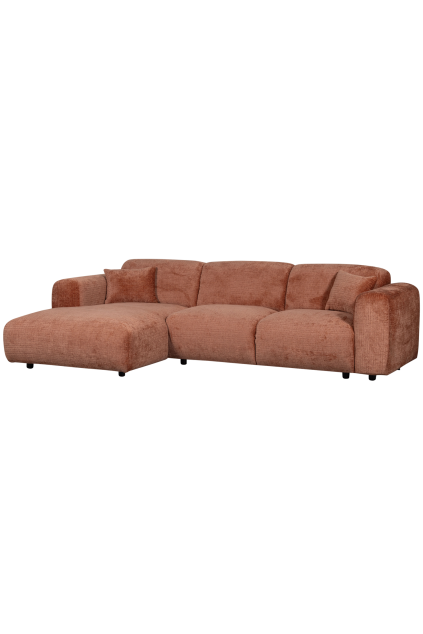 375072 E 01 VS WE Cloud chaise longue links geweven chenille terra FA