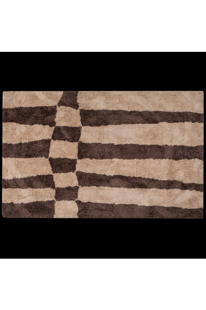 375070 B 01 SF WE Fafa vloerkleed grafisch dessin bruin 200x300cm