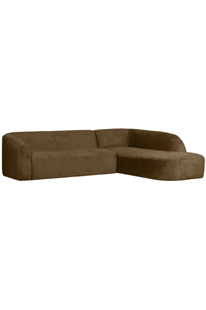 801251 BR 02 VS BP Sloping hoekbank rechts structure velvet brass SA