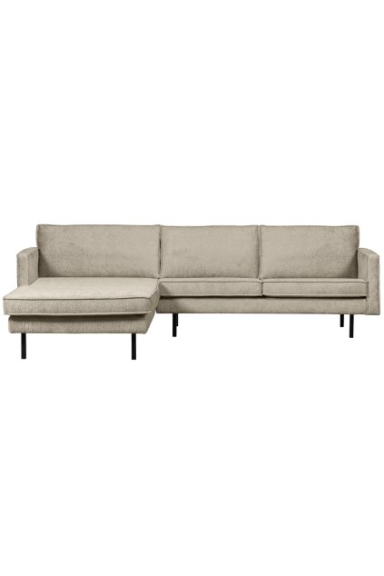 800905 WH 01 VS WH Rodeo chaise longue links structure velvet wheatfield