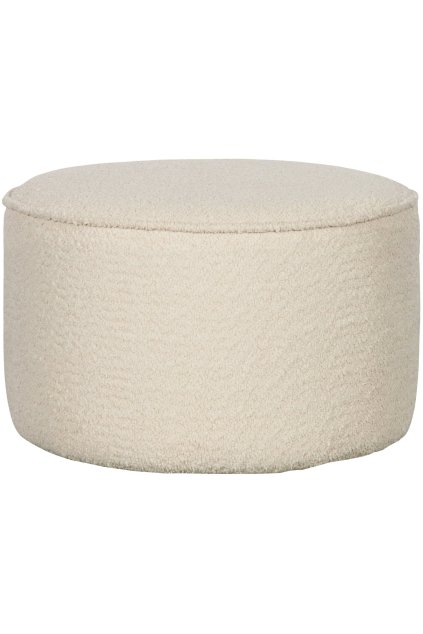 350410 C 01 VS FA Sara poef laag boucle creme 36x60cm EA
