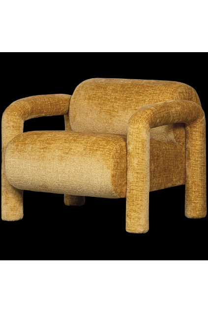 340483 G 02 VS WE Lenny fauteuil in grove textuur goud geel EA