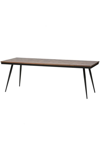 800951 N 02 VS BP Rhombic eettafel 220x90cm hout metaal EA