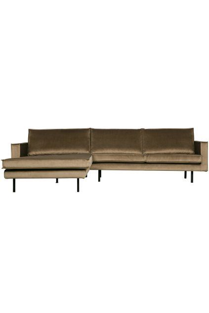 800905 12 01 VS BP Rodeo chaise longue links velvet taupe EA