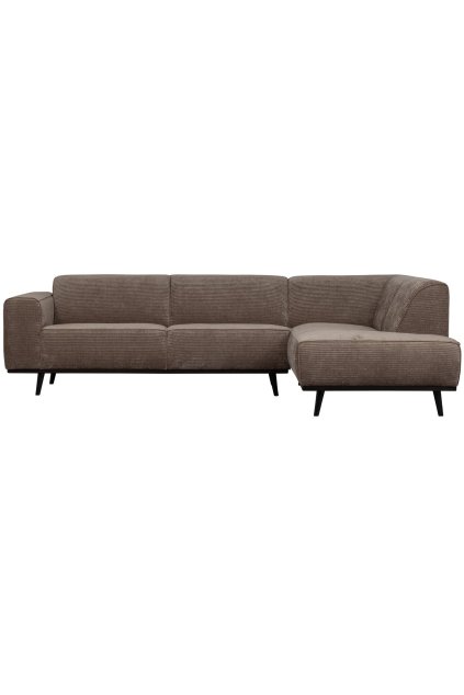 378655 T 01 VS BP Statement hoekbank rechts platte brede rib taupe EA