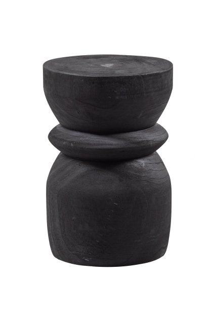 377152 Z 01 VS FA Bikkel kruk hout zwart 40xO28CM