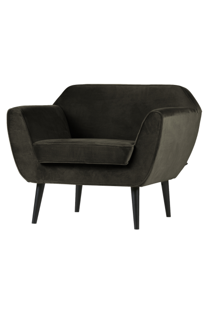 340454 G 02 VS Rocco fauteuil velvet warmgroen FA