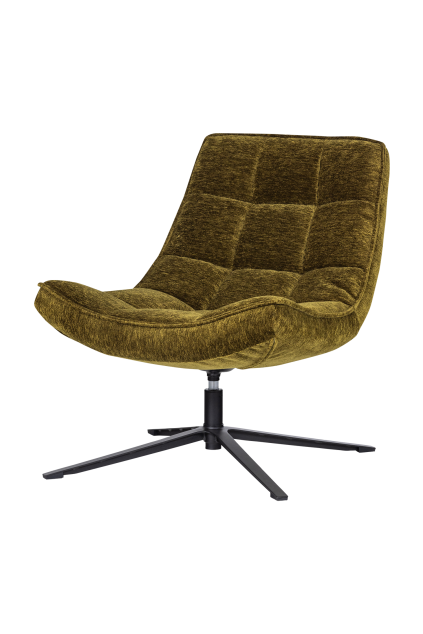 374074 G 01 VS ES Maudi draaifauteuil chenille structuur groen FA