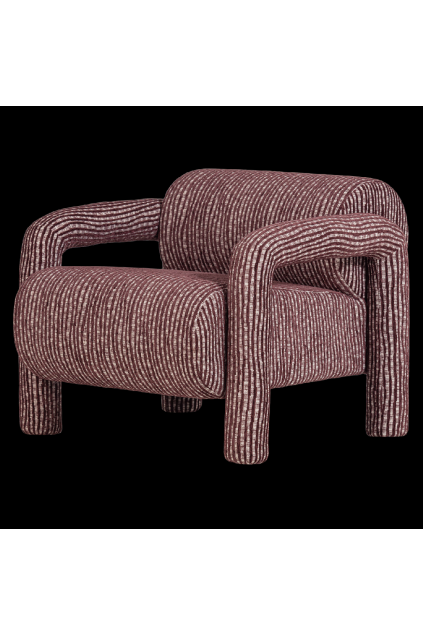 340483 B 02 VS WP Lenny fauteuil met dessin bordeauxrood FA