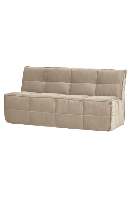 400561 ZB 02 VS VT Cluster eetbankje met rugleuning velvet zacht beige FA
