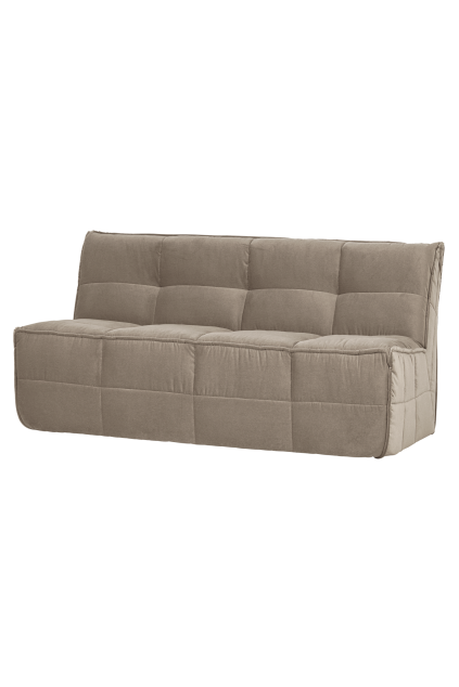 400561 WT 02 VS VT Cluster eetbankje met rugleuning velvet warm taupe FA