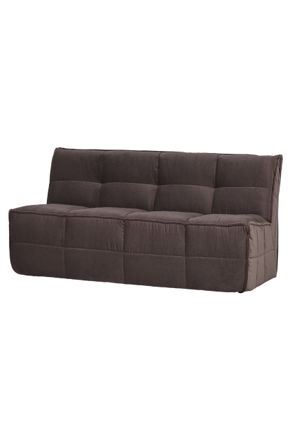 400561 CB 02 VS VT Cluster eetbankje met rugleuning velvet chocolade bruin FA