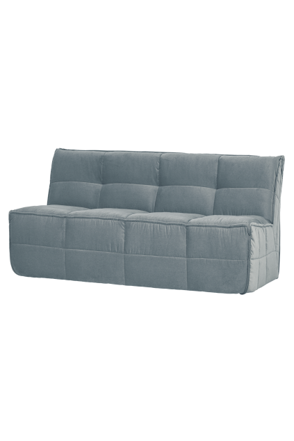 400561 TB 02 VS VT Cluster eetbankje met rugleuning velvet turquoise blauw FA