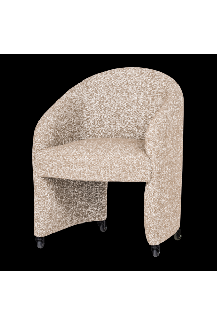 377800 N 01 VS WP Cordo eetkamerstoel met wielen melange naturel fsc FA