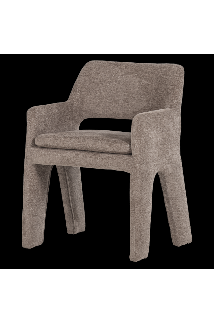 400553 T 02 VS VT Bigfoot eetkamerstoel chenille taupe FA