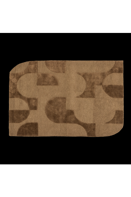 377796 B 01 Livo vloerkleed wol katoen bruin 170x240 cm F1