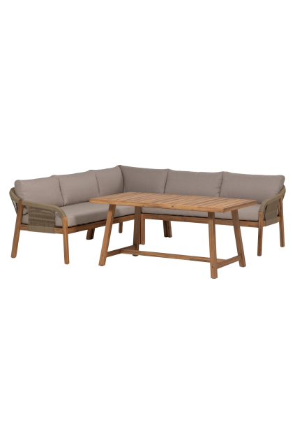 377742 N 02 VS WO Taro tuin low dining loungeset acaciahout naturel FA