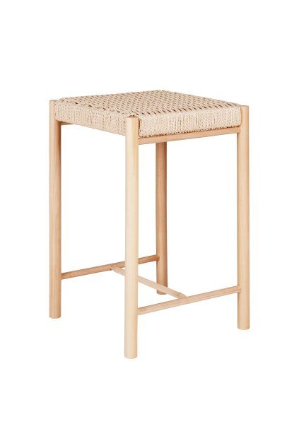 Abano Counter Chair - stolička s prírodným prúteným sedadlom, topoľové drevo, prírodná farba