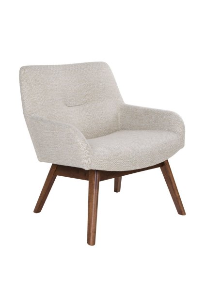 London Lounge Chair - kreslo do obývačky, piesková farba, nohy z vlašského orecha HN1278