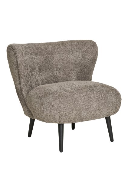 Covelo Lounge Chair - kreslo do obývačky, bouclé, hnedá/čierna HN1237
