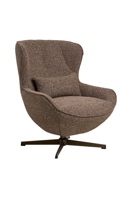 Kreslo Blenheim Lounge Chair s otáčaním - kreslo Lounge Chair s otáčaním, hnedé, bronzové nohy HN1305