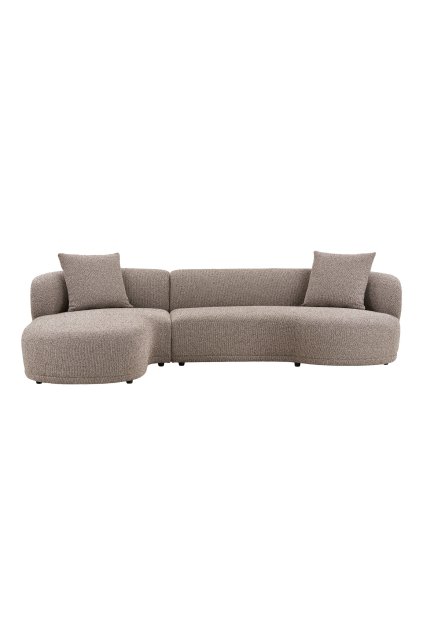 Kingston Sofa - obývacia izba s 2 vankúšmi, ľavá strana, hnedá HN1299