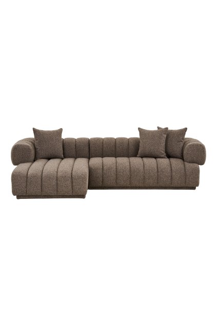 Aurora Lounge Sofa - Lounge Sofa s 3 vankúšmi, ľavá strana, hnedá HN1296