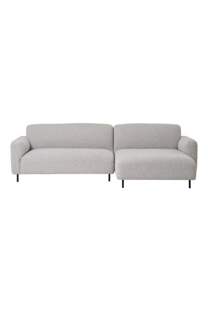 Salvador Lounge Sofa - Pohovka do obývačky, pravá strana, bouclé, svetlosivá HN1253