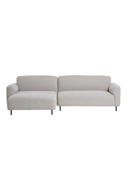 Salvador Lounge Sofa - pohovka do obývačky, ľavá strana, bouclé, svetlosivá HN1253