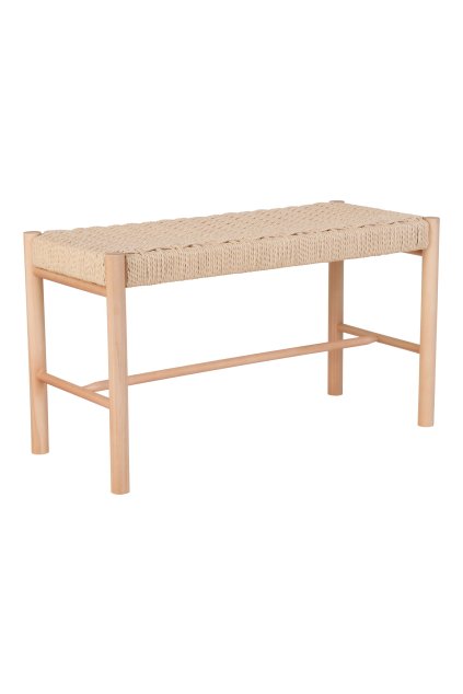 Lavica Abano - Lavica s prírodným prúteným sedadlom, topoľové drevo, prírodná 80x35x45 cm