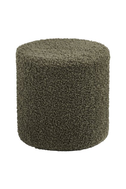 Ejby Puf - Puf, buklé, zelený ø34x36 cm, HN1301