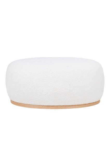 Manhattan Pouf - Puf, plyšový, biely 54,5x88,5x36 cm, HN1235