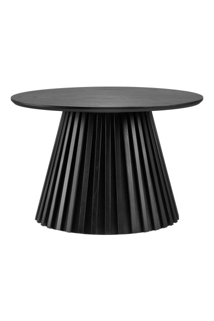 Konferenčný stolík Osaka - Konferenčný stolík, dubová dyha, čierna farba ø70x45 cm