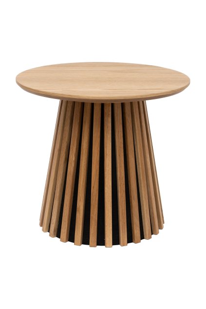 Osaka Side Table - Príručný stolík, dubová dyha, prírodná farba ø50x45 cm